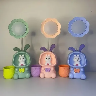 Kuromi Cartoon LED Desk Lamp With Pencil Sharpener & Pen Holder